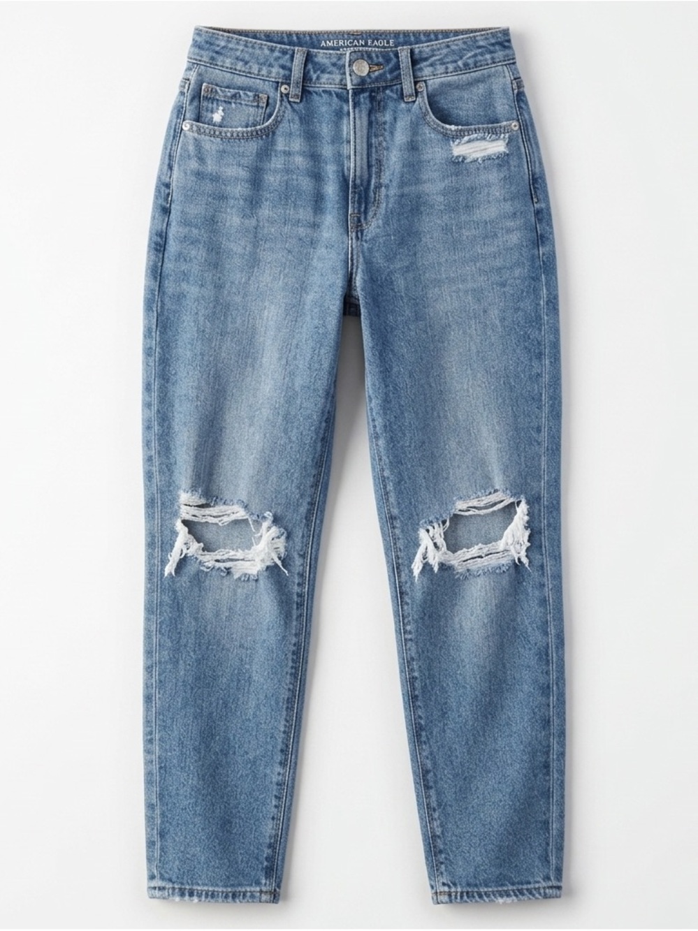 American Eagle Outfitters Women’s Distressed Mom Jeans